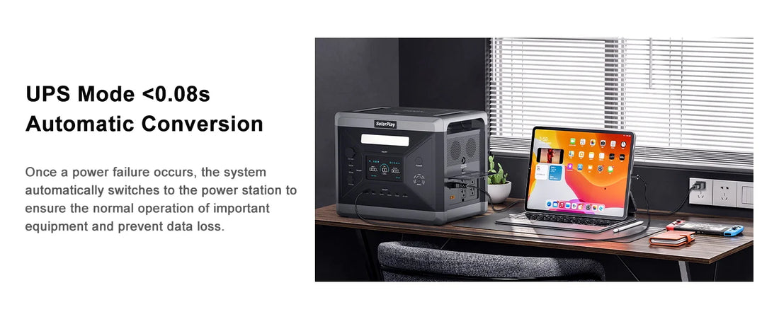 SOLARPLAY Q2501 Power Station – 2160Wh LiFePO4 Battery with 2400W Output