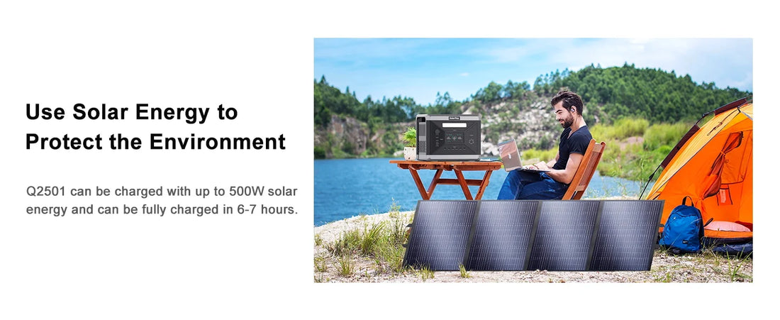 SOLARPLAY Q2501 Power Station – 2160Wh LiFePO4 Battery with 2400W Output