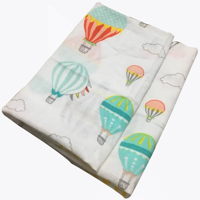 Soft Organic Cotton & Bamboo Baby Muslin Blanket/Bib Wrap