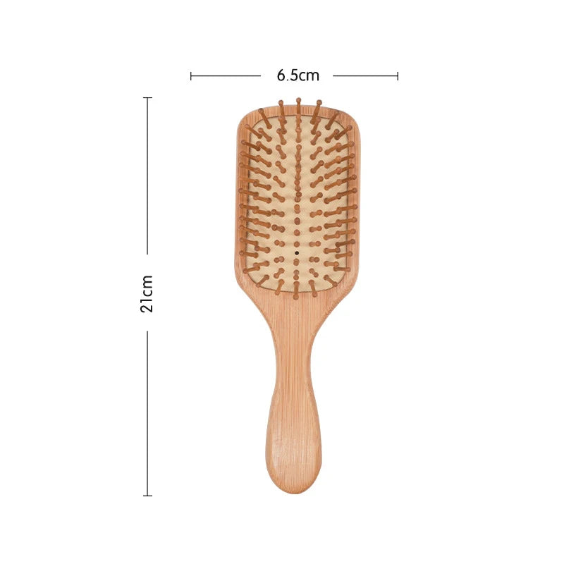 Bamboo Paddle Hair Comb – Scalp Massage & Hair Care