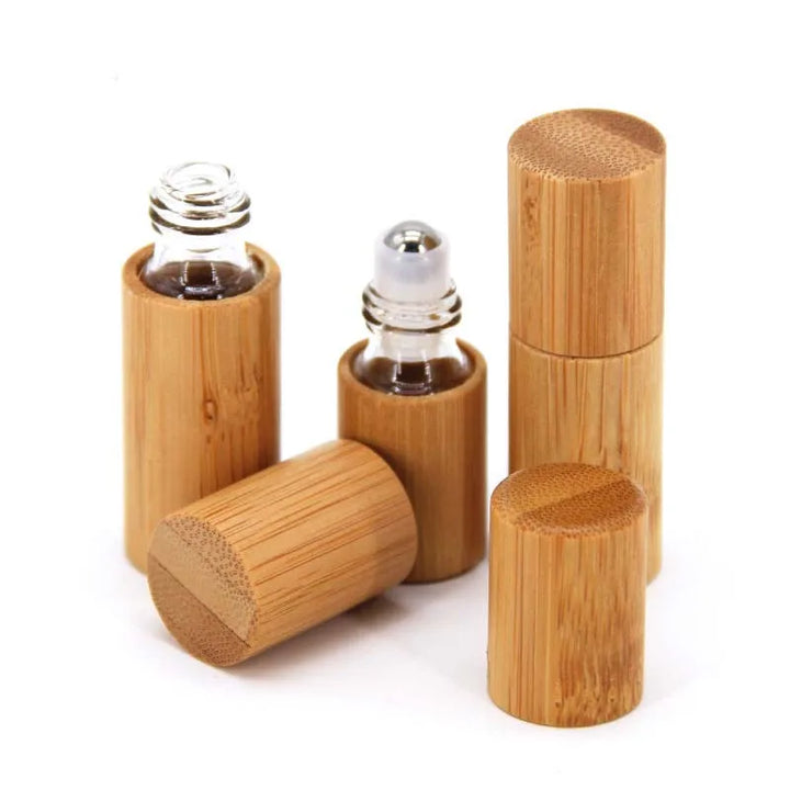 Bamboo Roll-On Bottle – 3ml/5ml/10ml Refillable Oil Container