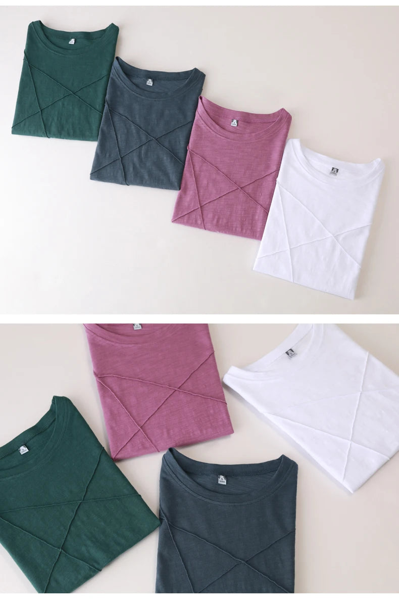 AOSSVIAO Women’s Bamboo Cotton Ribbed T-Shirt – Summer Slim Fit
