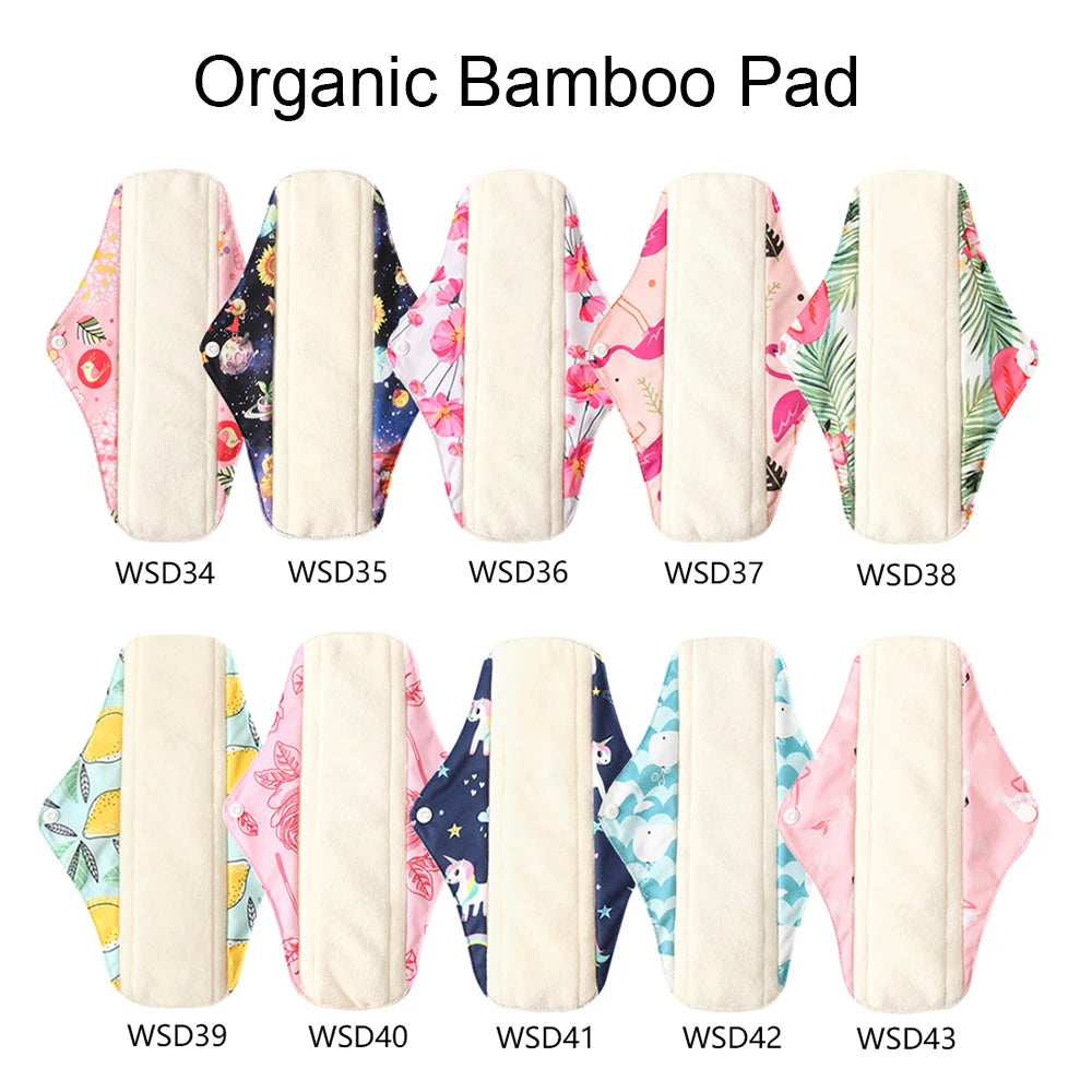 Organic Bamboo Charcoal Reusable Menstrual Panty Liner