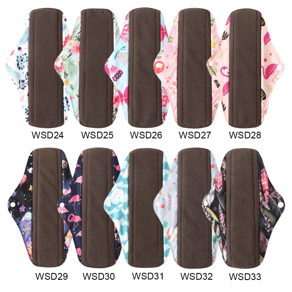 Organic Bamboo Charcoal Reusable Menstrual Panty Liner