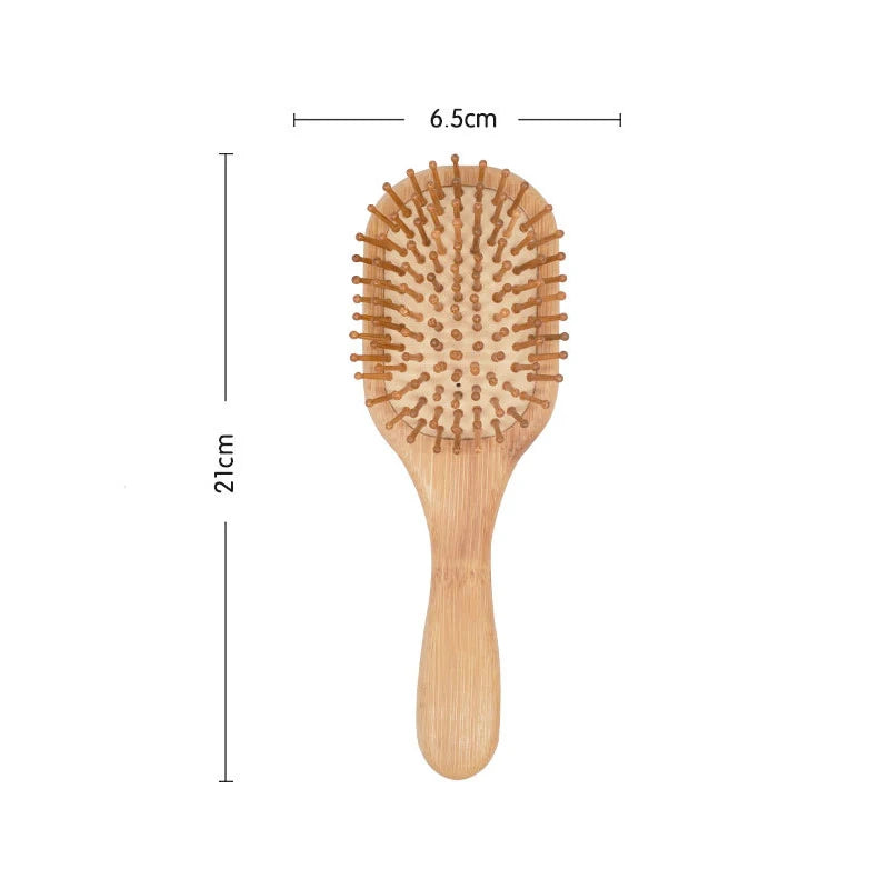 Bamboo Paddle Hair Comb – Scalp Massage & Hair Care