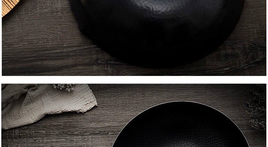 Konco Pure Iron Wok – 32cm Cast Iron Pan for Gas & Induction Cookers
