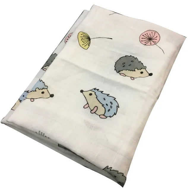 Soft Organic Cotton & Bamboo Baby Muslin Blanket/Bib Wrap
