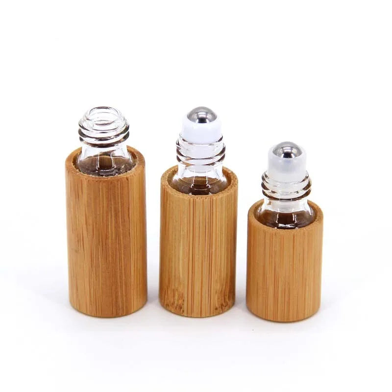 Bamboo Roll-On Bottle – 3ml/5ml/10ml Refillable Oil Container