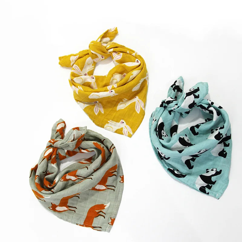 Soft Organic Cotton & Bamboo Baby Muslin Blanket/Bib Wrap