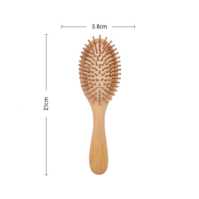 Bamboo Paddle Hair Comb – Scalp Massage & Hair Care