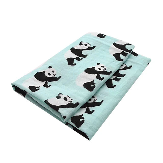 Soft Organic Cotton & Bamboo Baby Muslin Blanket/Bib Wrap