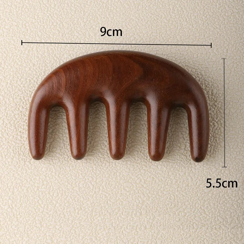 Wooden Massage Comb – Scalp & Head Oil Massager, Hair Comb Tool (AMS01)
