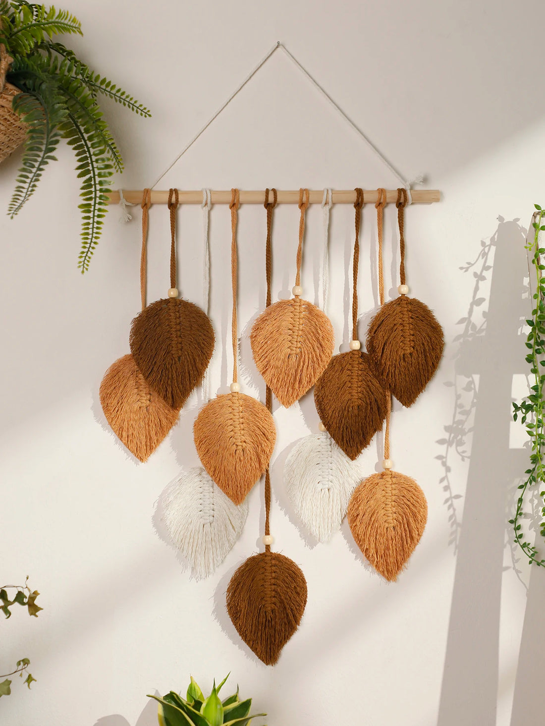 Leaf Macrame Wall Tapestry – Boho Home Decor