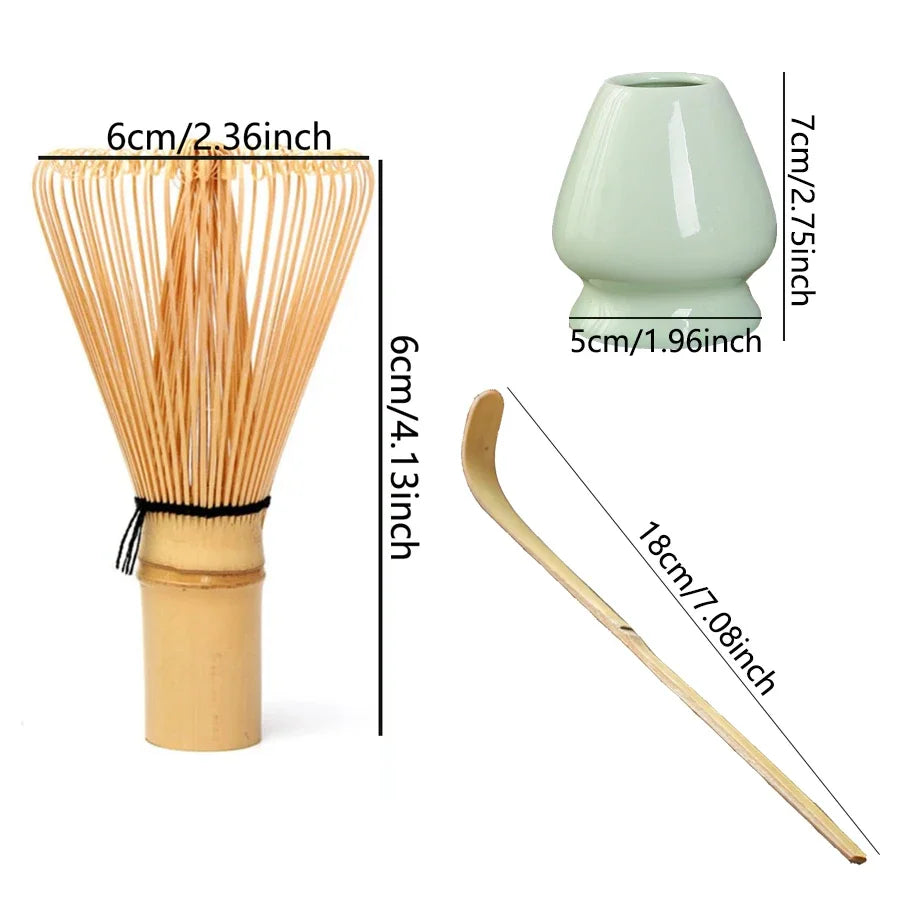 3PCS Japanese Matcha Set – Bamboo Buddha Tea Spoon & Tea Stirring Tools for Tea Preparation