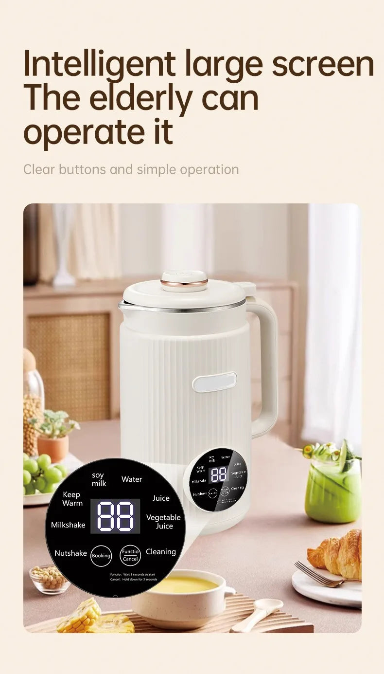 Multifunctional Electric Soybean Milk Machine – 220V/110V Food Blender & Juice Maker