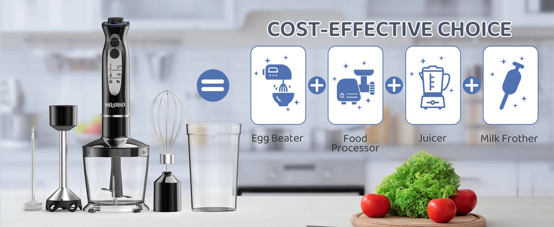 1000 Watt Powerful Handheld Immersion Blender – Vegetable, Meat, and Egg Beater for Smoothies, Sauces, Baby Food & Soups