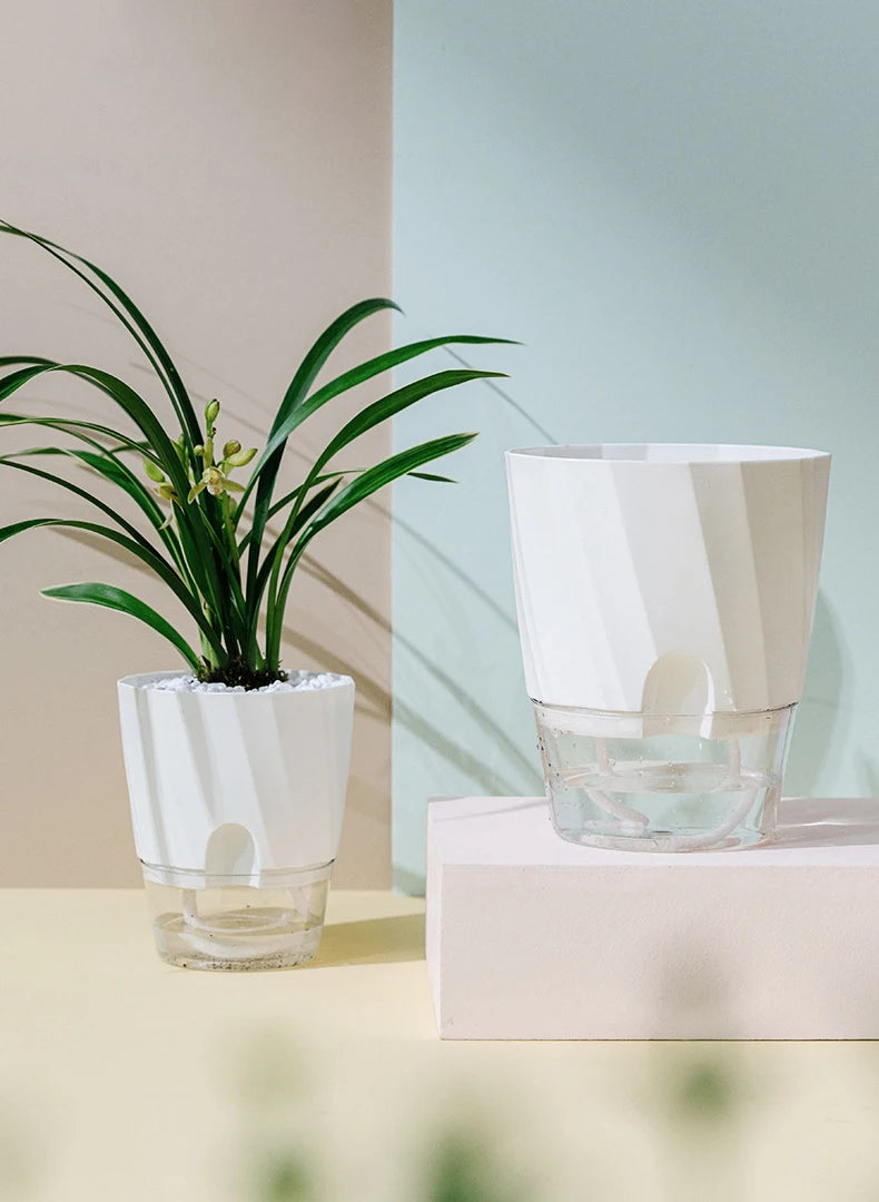 Self-Watering Hydroponic Flower Pot – Double Layer Design