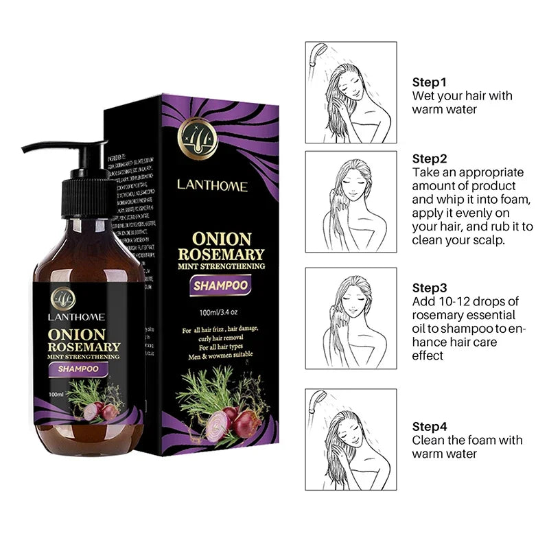 Hair Growth & Thickening Shampoo – Rosemary & Onion Formula
