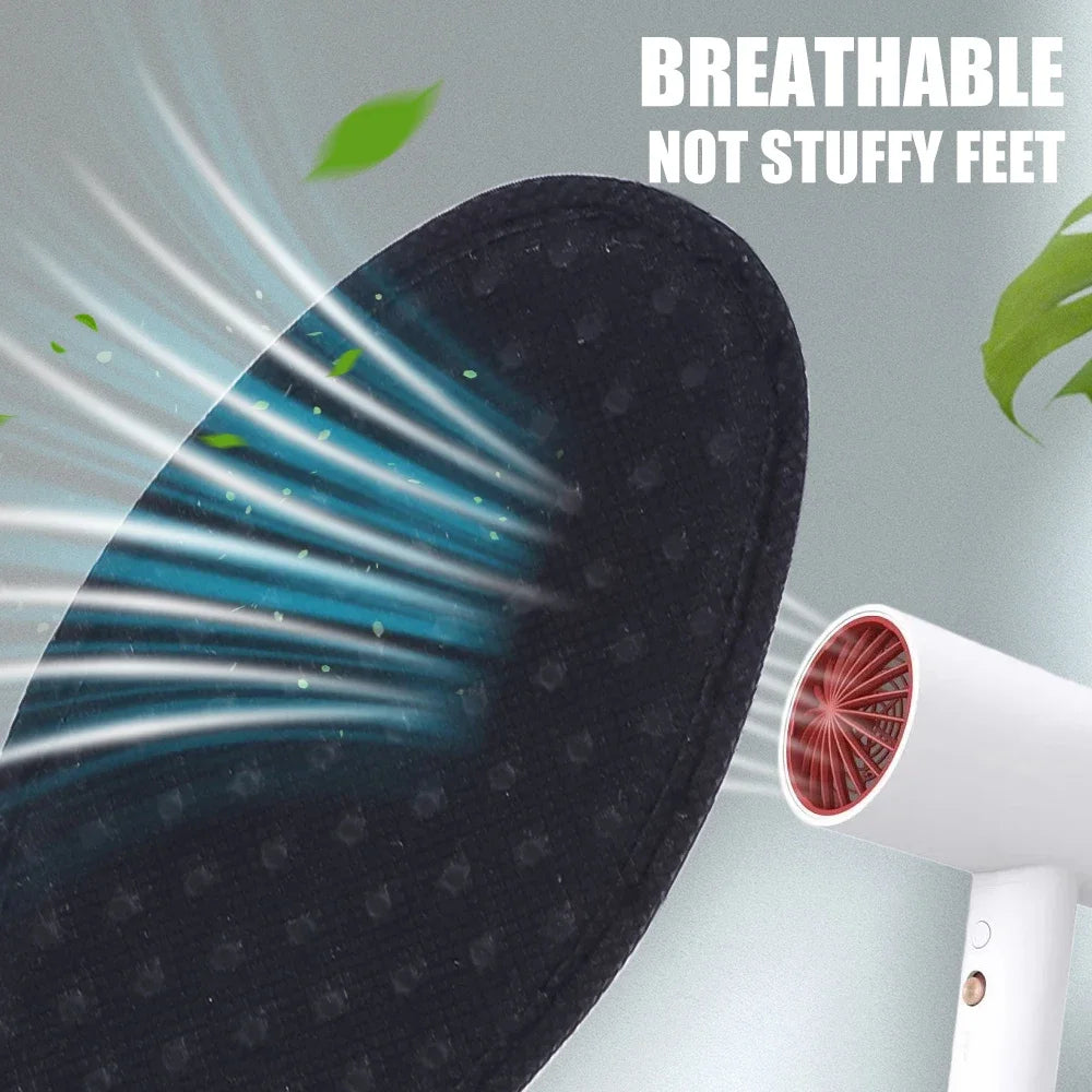 2–6pcs Bamboo Deodorant Insoles – Breathable, Sweat-Absorbing Shoe Inserts for Men & Women