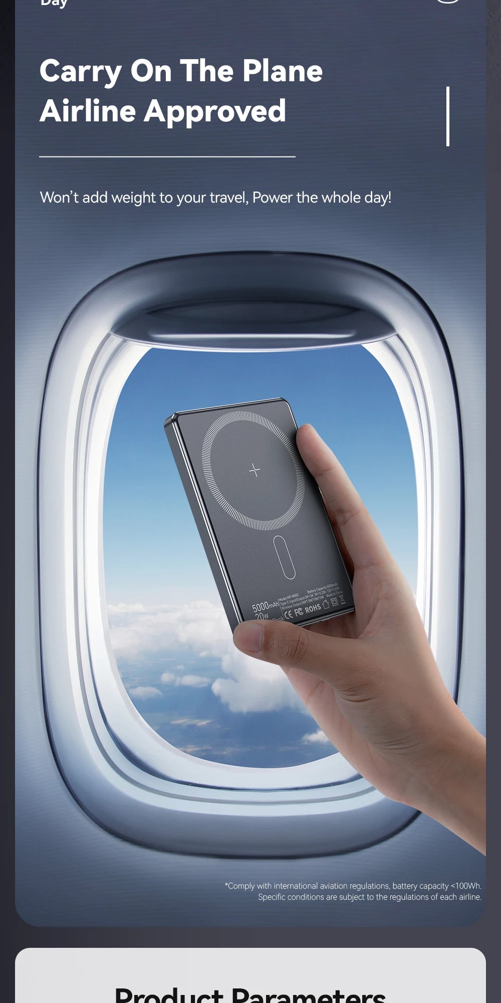 Essager 5000mAh Magnetic Wireless Power Bank – 20W Fast Charging for iPhone 16/15/14/13 (MagSafe Compatible)