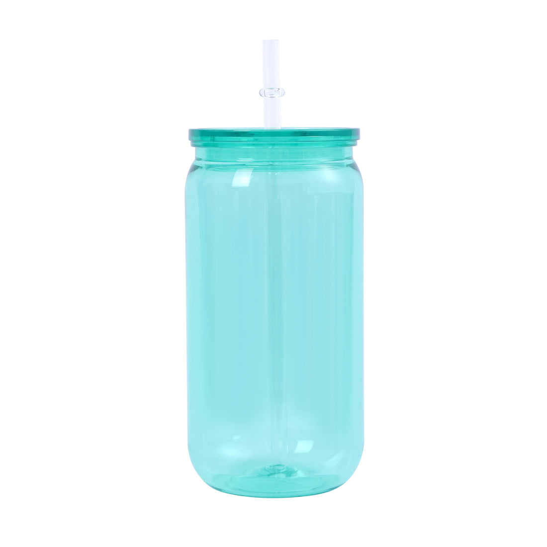 16oz Transparent Plastic Cup with Colorful Lid & Straw – Durable Drink Tumbler for Milk, Juice, Coffee