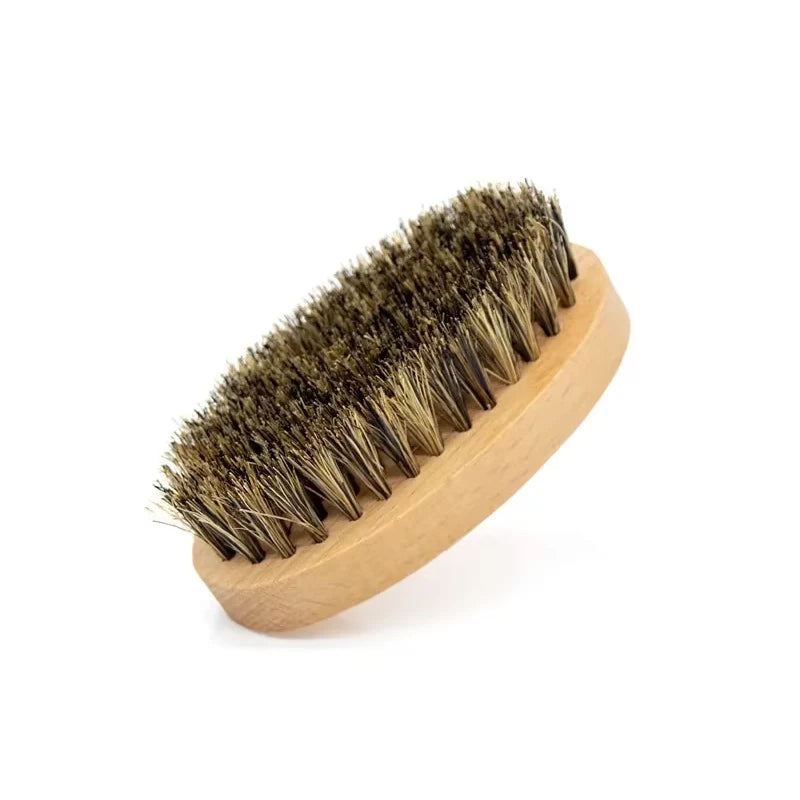 Men’s Shaving Brush Set – Boar Bristle Beard Grooming Kit with Comb & Scissors