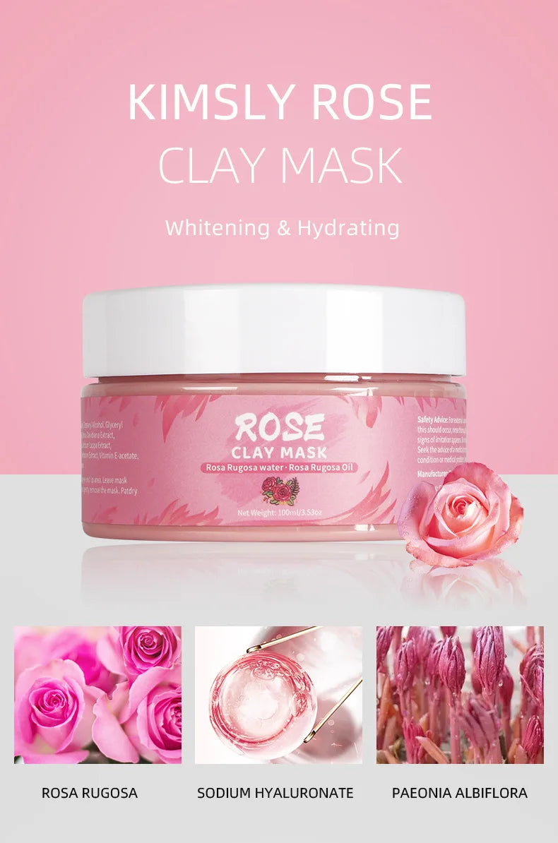 Clay Mud Face Mask Set – Turmeric, Green Tea, Rose & Avocado