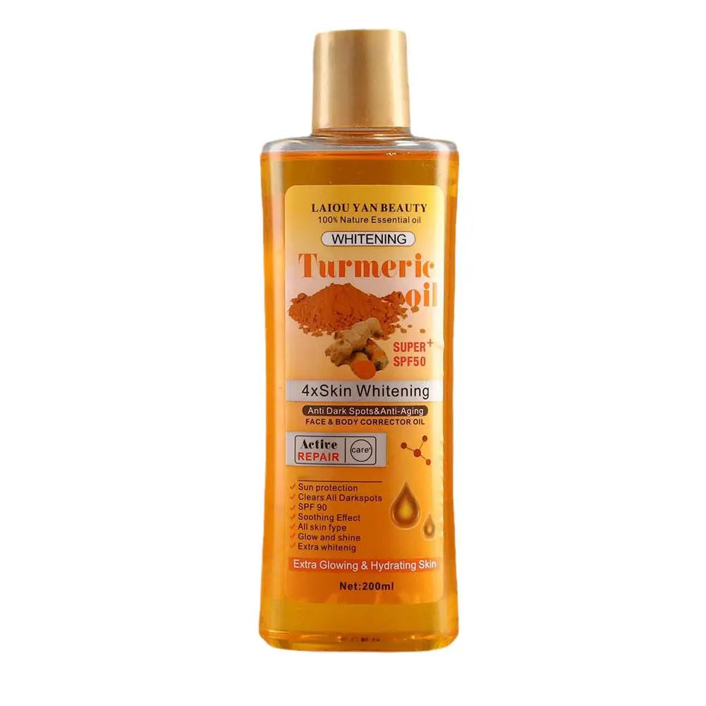 200ml Turmeric & Ginger Essential Oil – Deep Hydration Face & Body Moisturizer