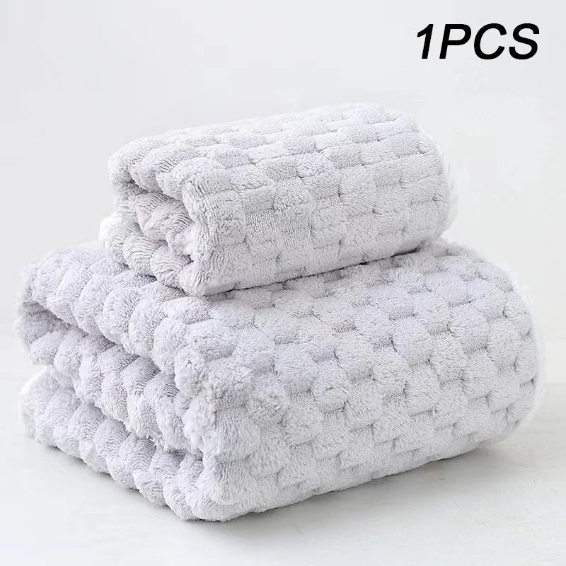 Bamboo Charcoal Coral Velvet Bath Towel – Super Absorbent