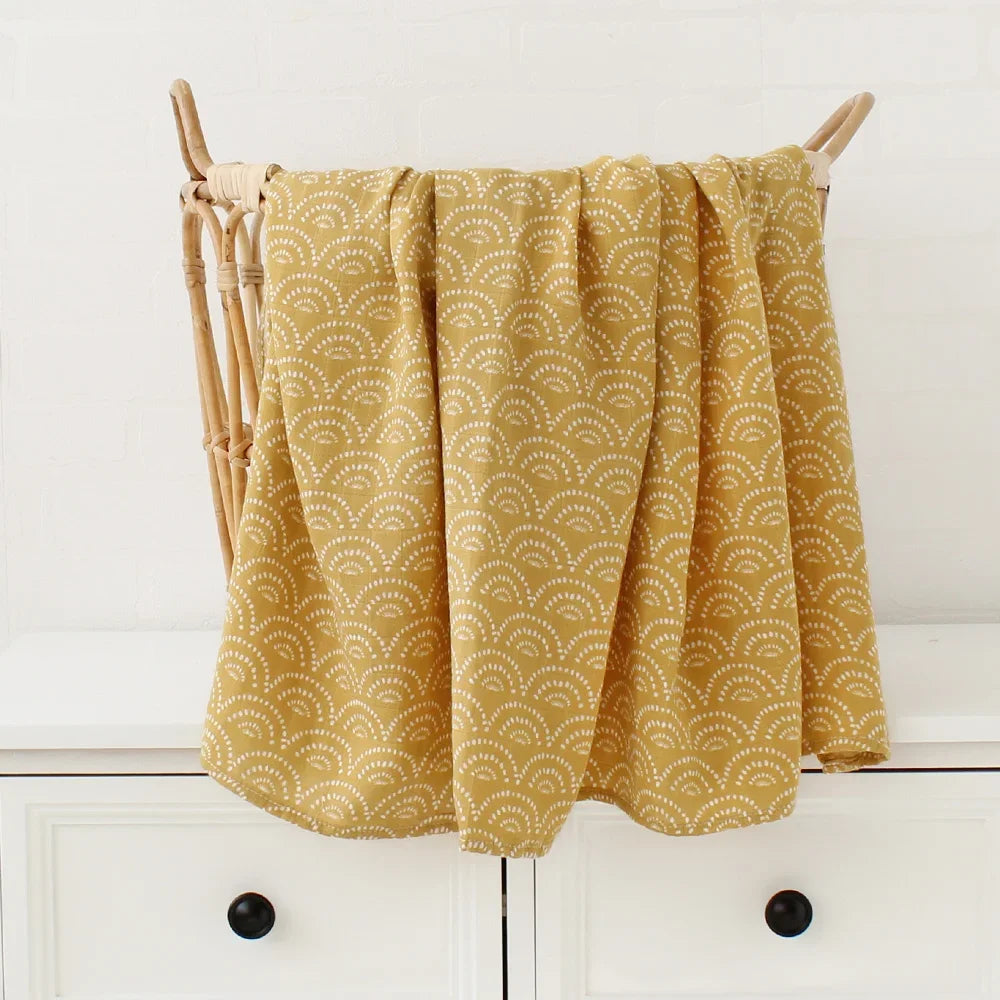 Bamboo Muslin Baby Swaddle Blanket – 120x120cm