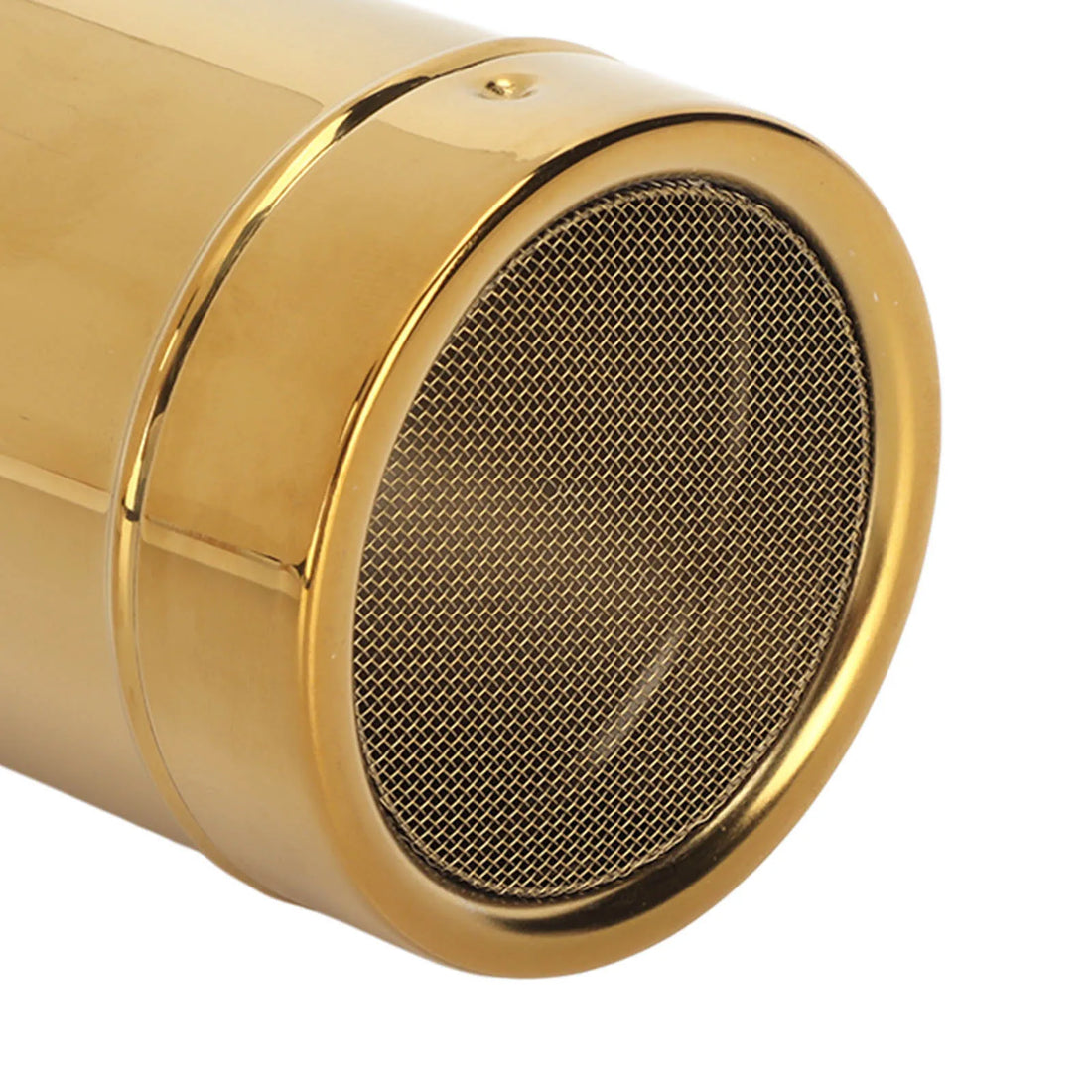 Powder Shaker – Stainless Steel Rust-Resistant Gold Fine Mesh Powder Sugar Shaker for Kitchen