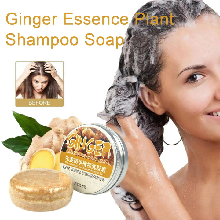 Ginger & Polygonum Shampoo Bar – Cold-Processed, Plant-Based Hair Care