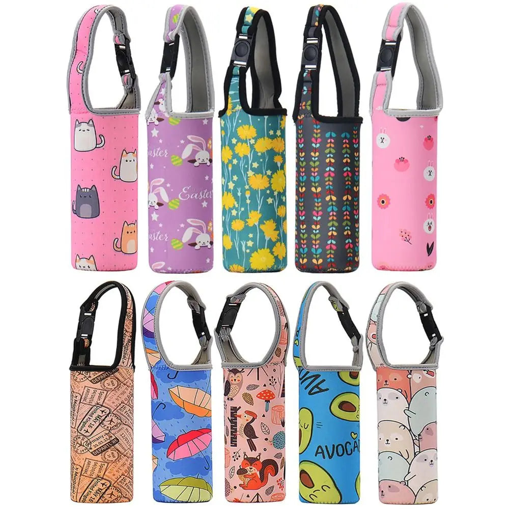 Portable Water Bottle Sleeve with Shoulder Strap – Insulated Pouch for Sports & Camping