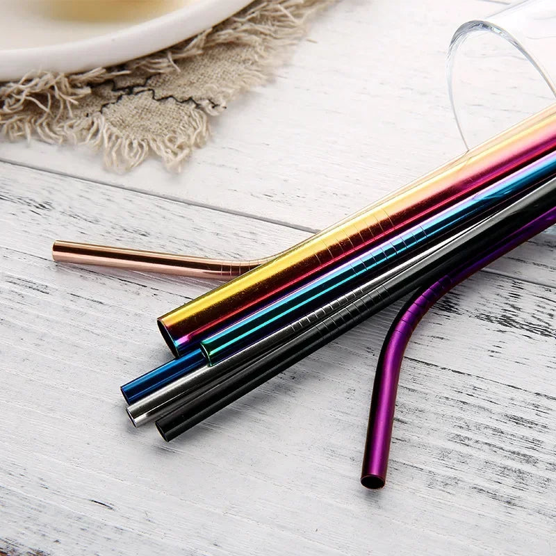 UPORS Reusable 304 Stainless Steel Straw Set
