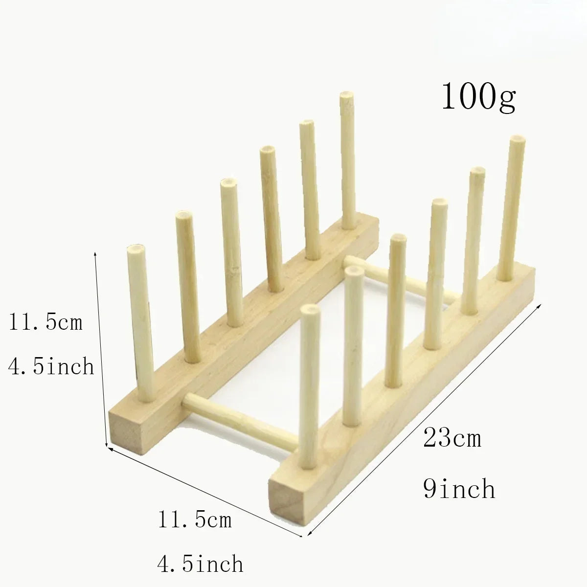 Bamboo Dish Drainer Rack & Plate Display Stand