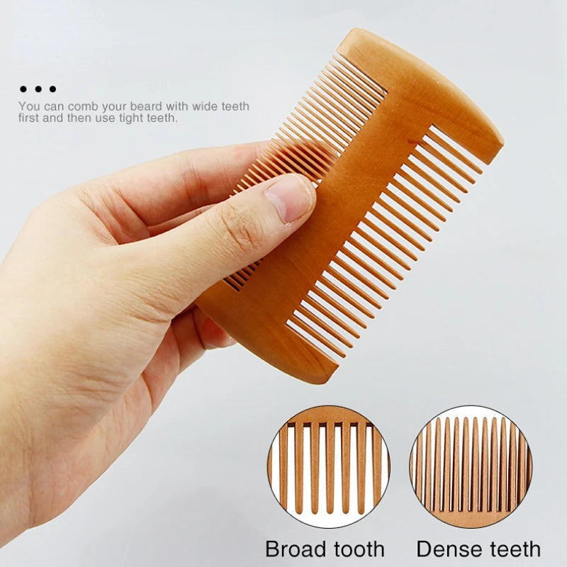 Men’s Shaving Brush Set – Boar Bristle Beard Grooming Kit with Comb & Scissors