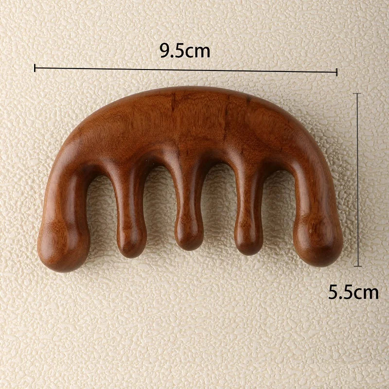 Wooden Massage Comb – Scalp & Head Oil Massager, Hair Comb Tool (AMS01)