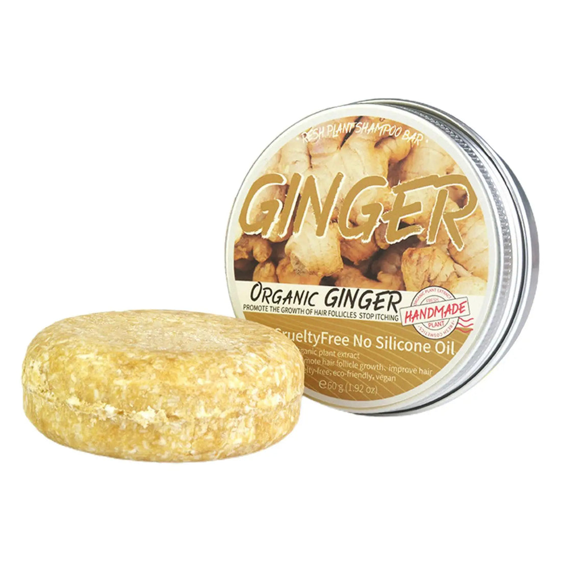 Ginger & Polygonum Shampoo Bar – Cold-Processed, Plant-Based Hair Care