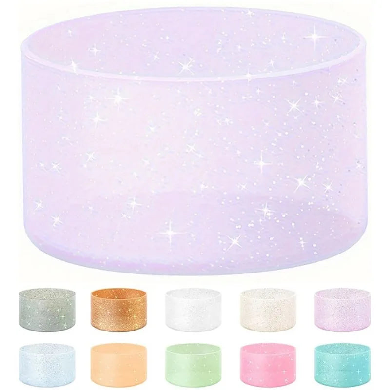 Silicone Glitter Bottle Bottom Sleeve – Anti-Slip Tumbler Cup Protector