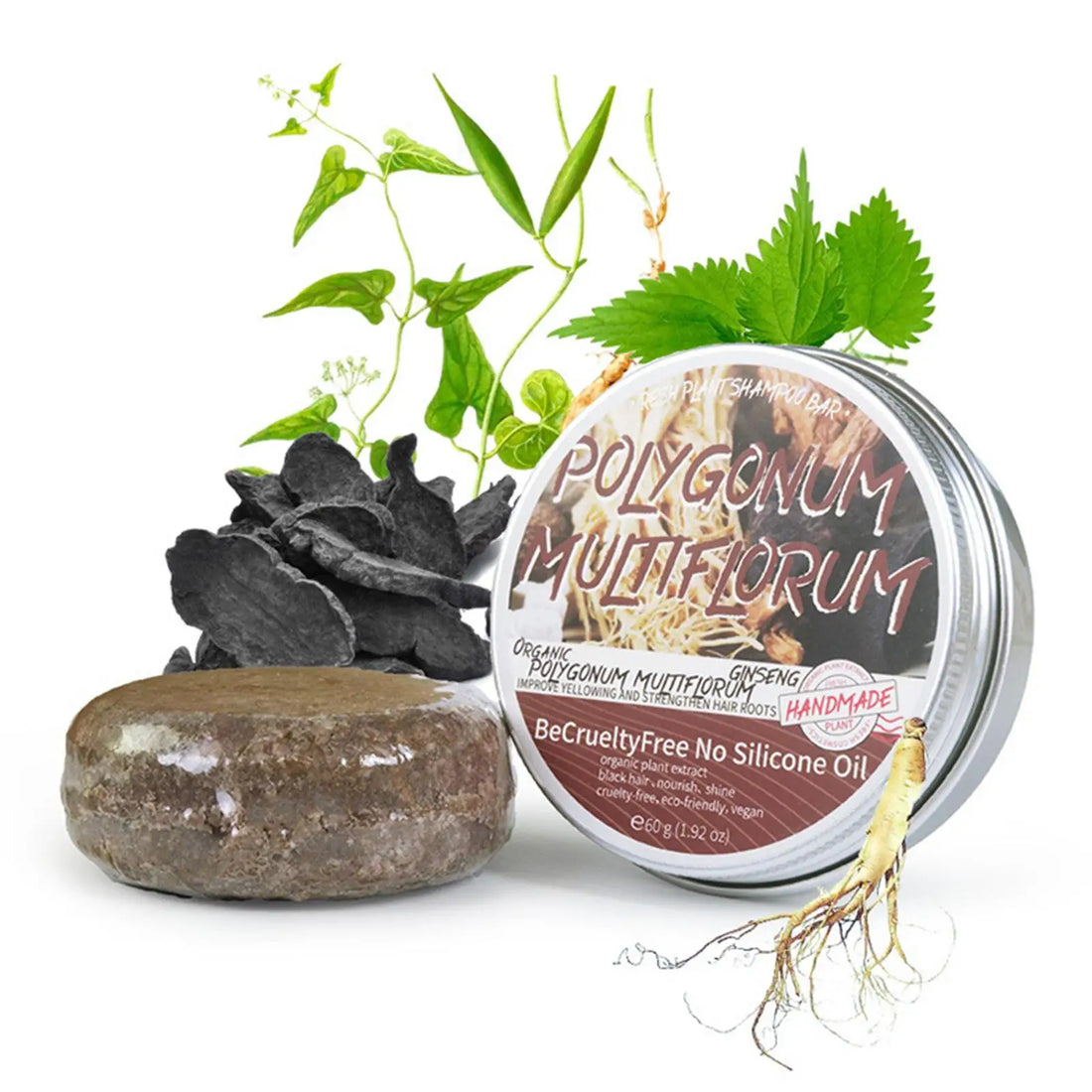 Ginger & Polygonum Shampoo Bar – Cold-Processed, Plant-Based Hair Care