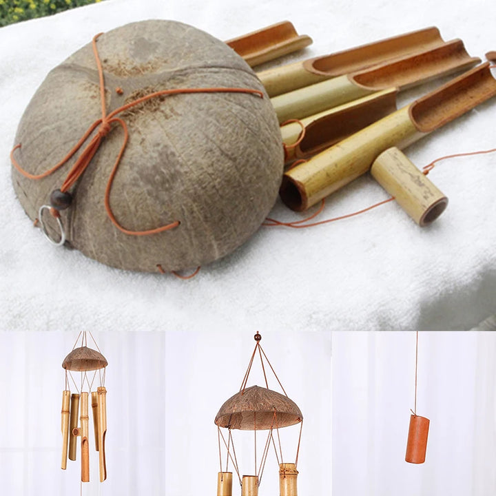 72cm Bamboo Wind Chimes – Handcrafted Outdoor Windbell for Garden, Patio, or Home Décor