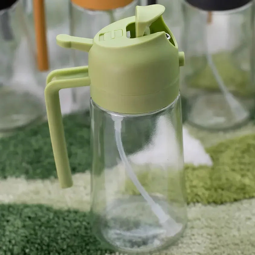 2-in-1 500ML Glass Oil Sprayer – Oil Spray Bottle & Oil Tank for BBQ, Kitchen, Baking, and Picnic