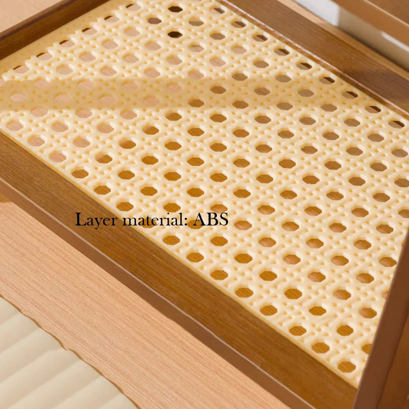 2-Tier Bamboo Kitchen Storage Rack & Organizer Shelf