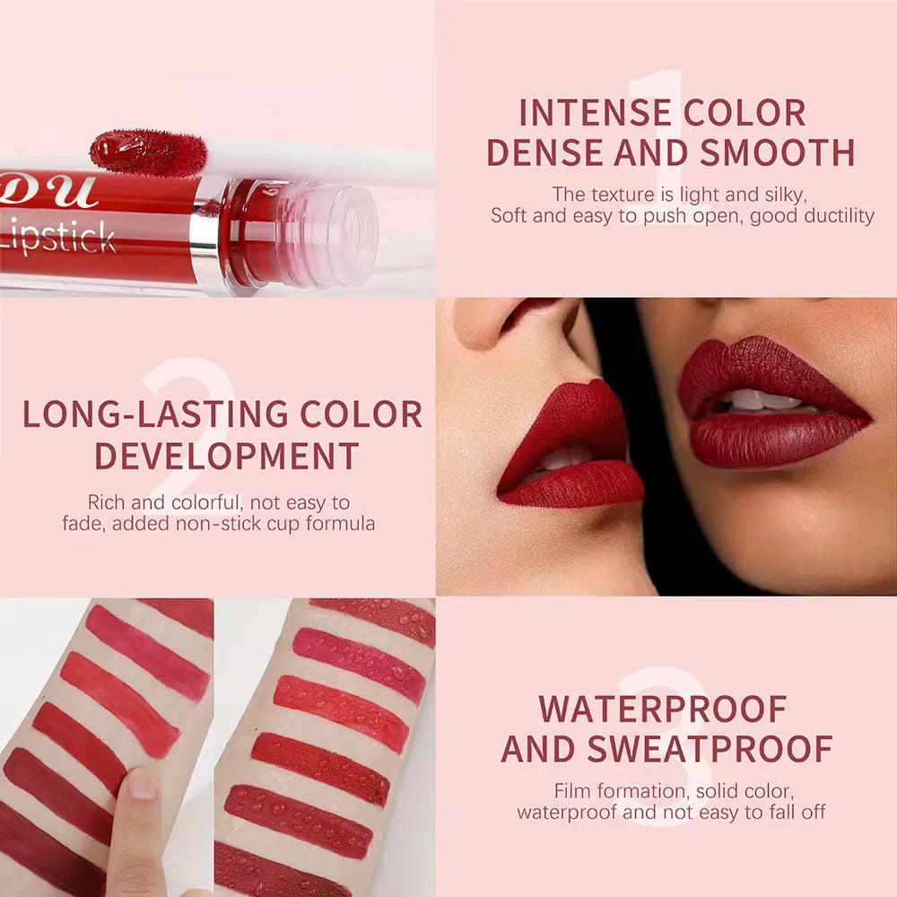CmaaDu Matte Liquid Lipstick – Long-Lasting, Waterproof Red Lip Stain
