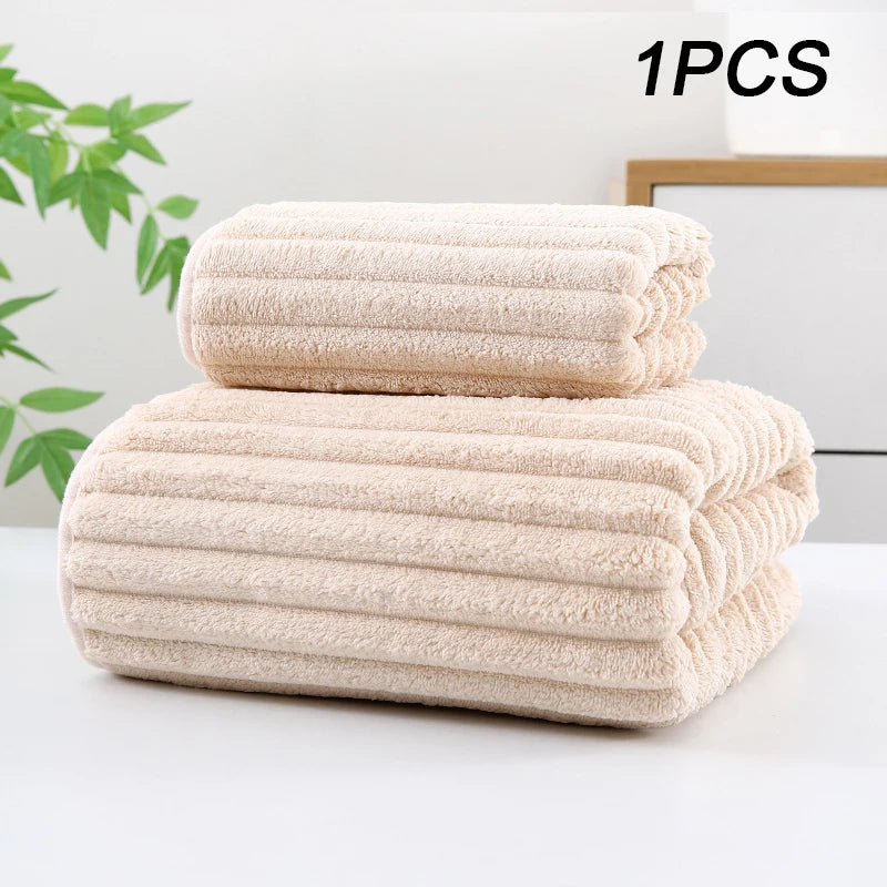 Bamboo Charcoal Coral Velvet Bath Towel – Super Absorbent