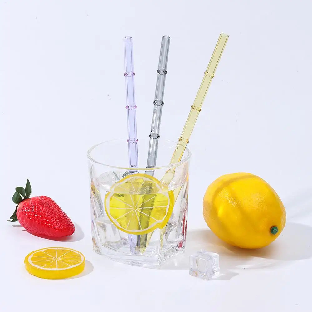 Reusable Glass Straws – Clear Drinking Straws for Juice, Milk, and More