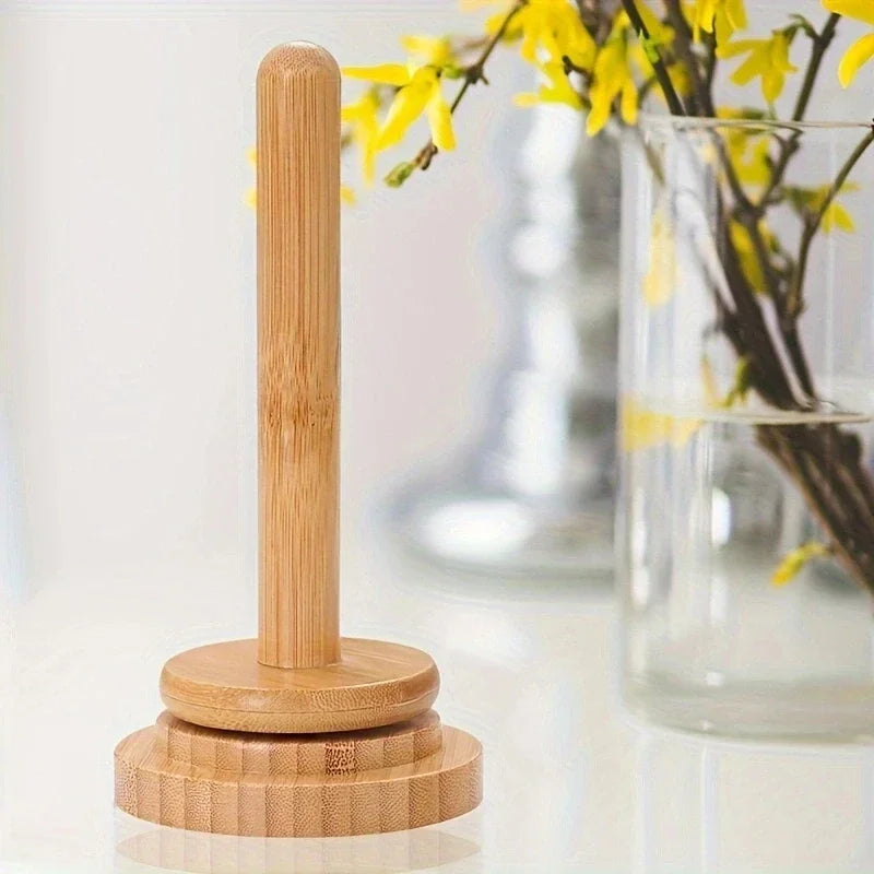 Bamboo And Wood Yarn Stand Yarn Spool Home Braided Yarn Spool Storage Stand Table Top Rotary Ball Wooden Winder