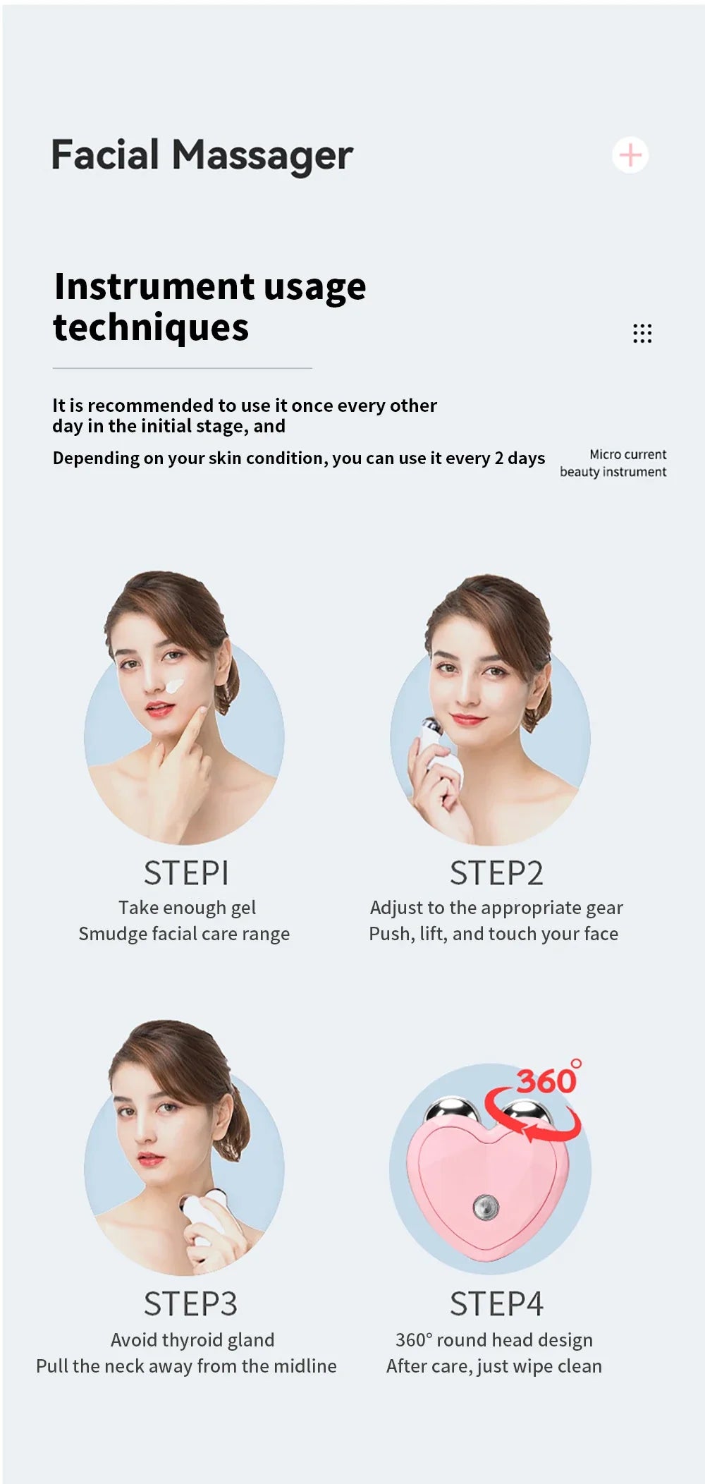 Mini Microcurrent Face Lifting Device – EMS Firming & Contouring Tool