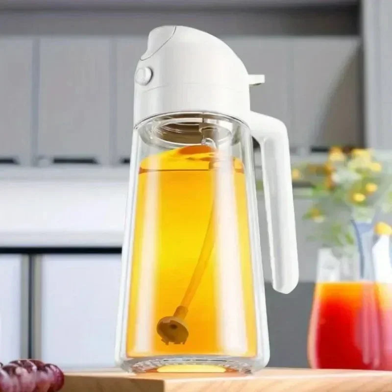 2-in-1 500ML Glass Oil Sprayer – Oil Spray Bottle & Oil Tank for BBQ, Kitchen, Baking, and Picnic