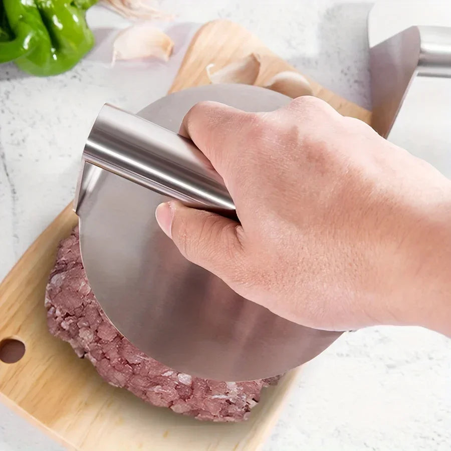 Stainless Steel Smash Burger Press – Hamburger Patties Meat Masher